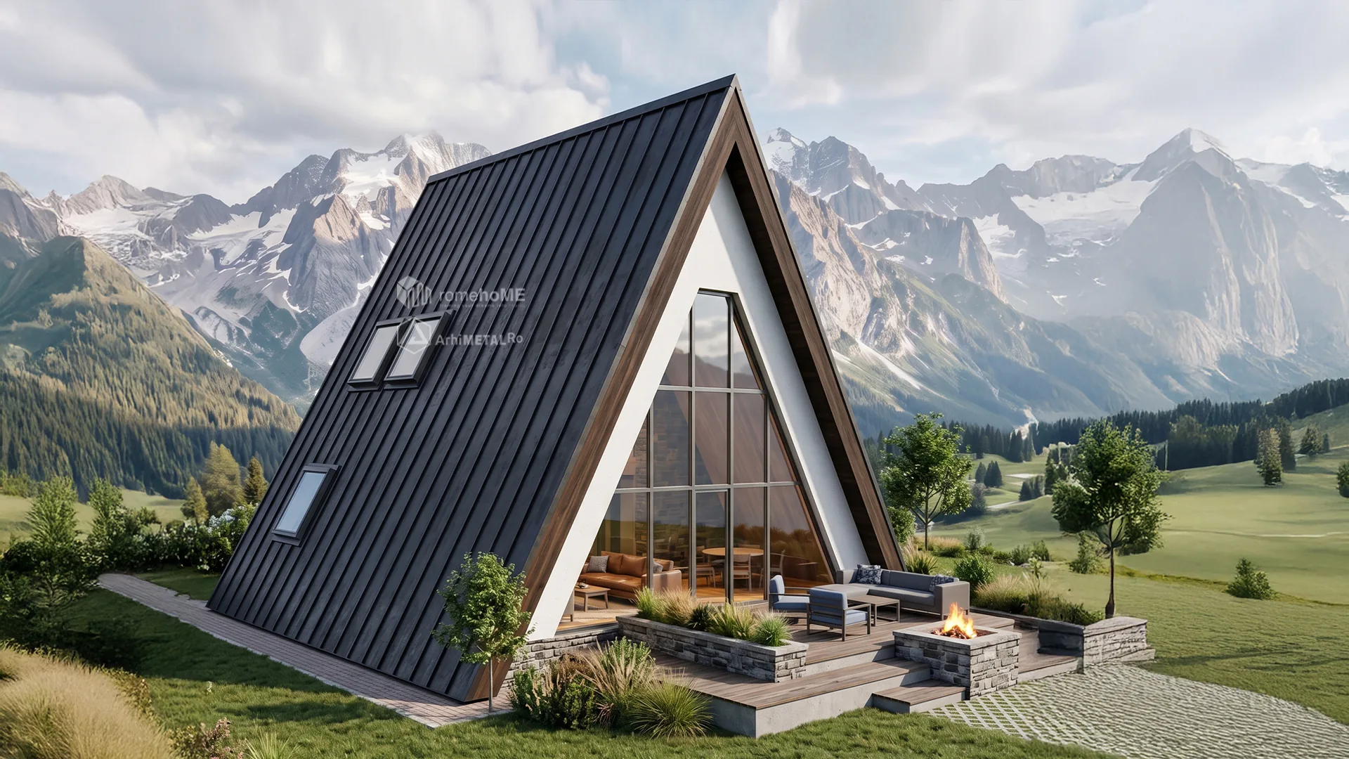 Casa Antonia, detaliu de terasă cu mobilier