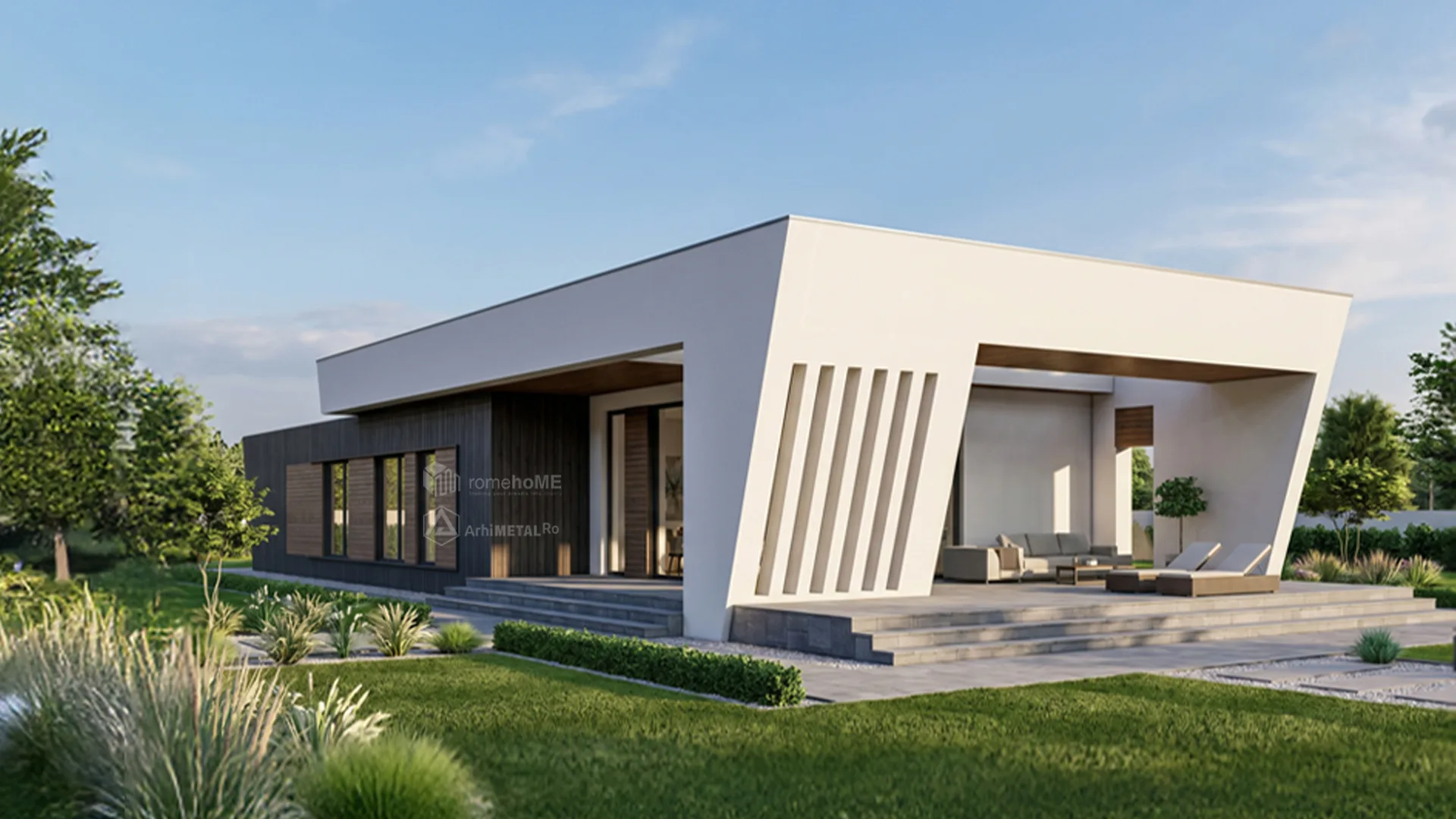Casa Velia seara, cu luminile aprinse