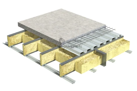 Planșee și scări — Planșeu cu vată minerală și placă de beton armat