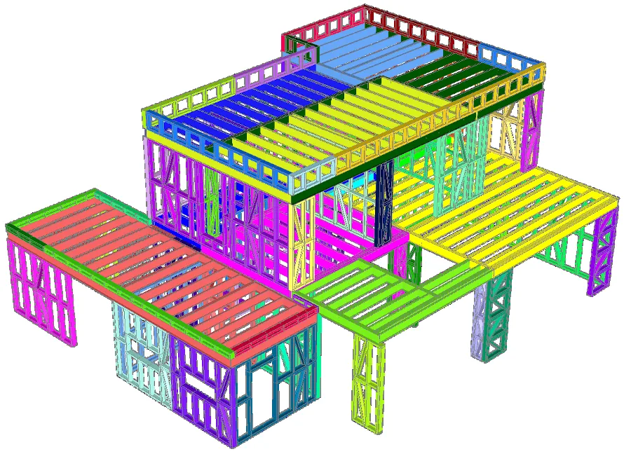 Structura metalică a proiectului CasaAN03