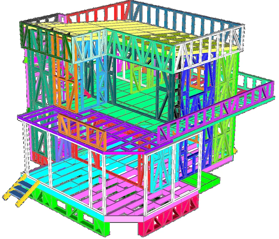 Structura metalică a proiectului CasaBA03