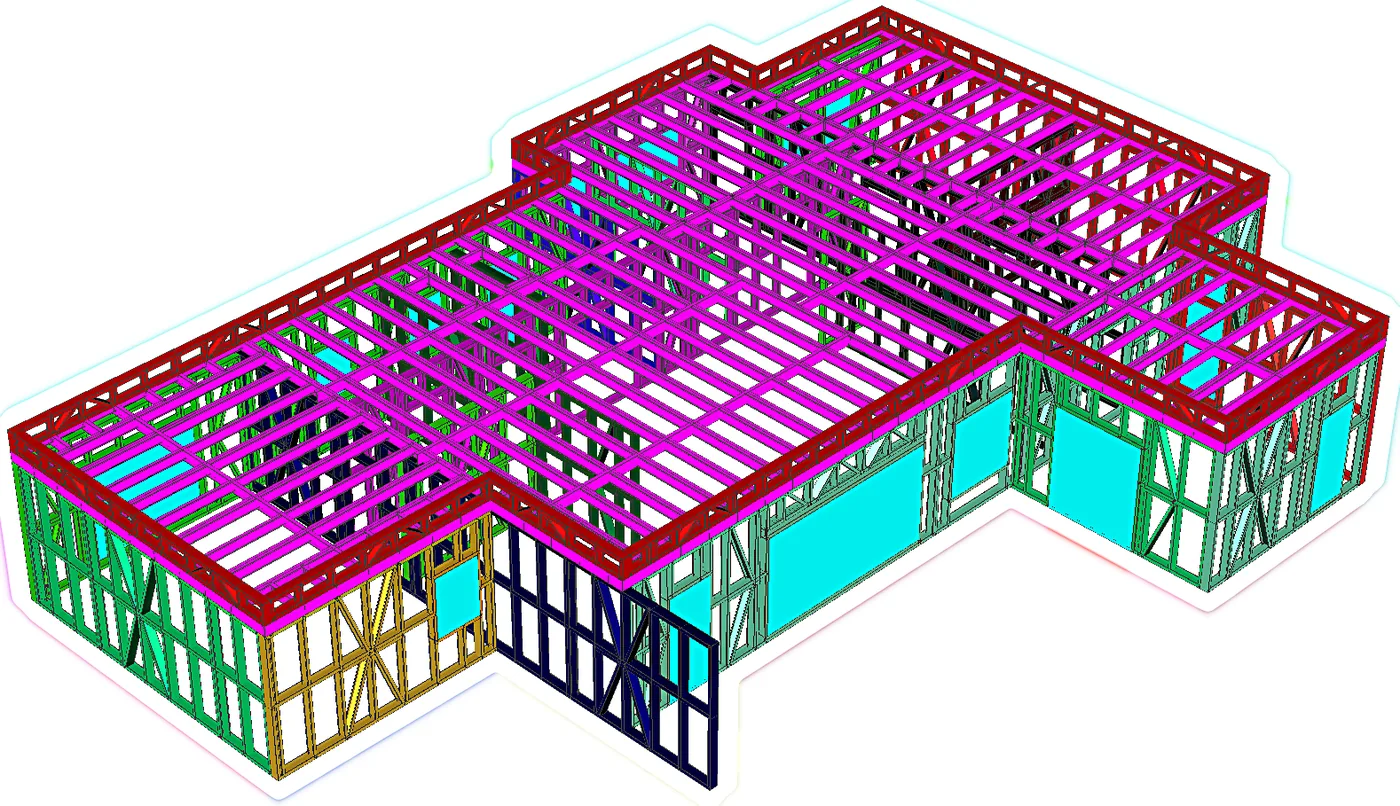 Structura metalică a proiectului CasaBS093