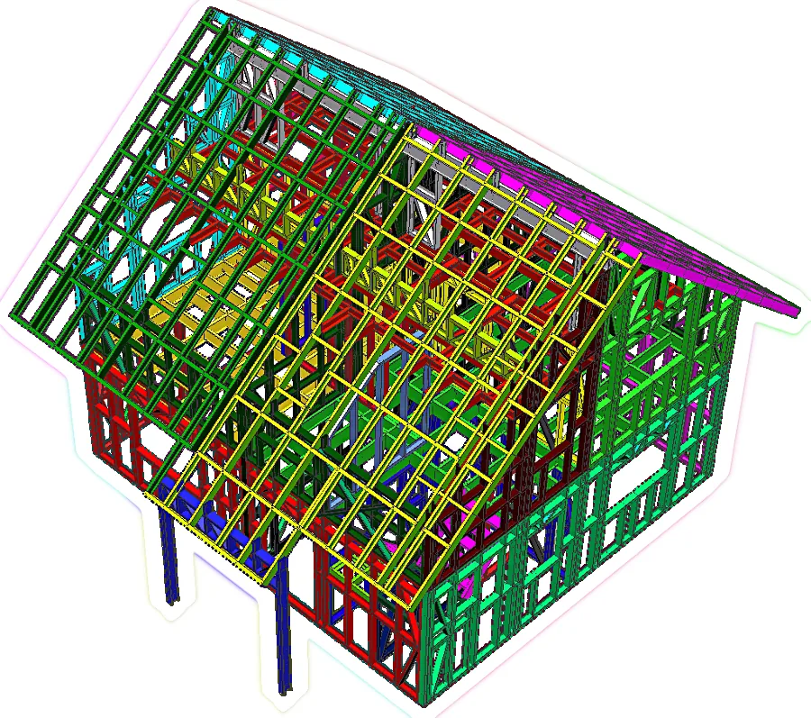 Structura metalică a proiectului CasaBV066