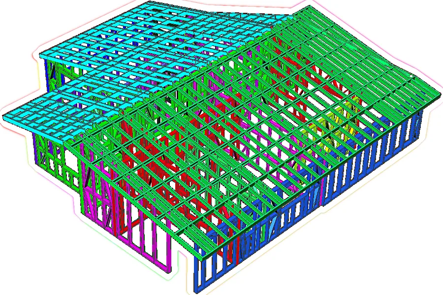 Structura metalică a proiectului CasaCAB07