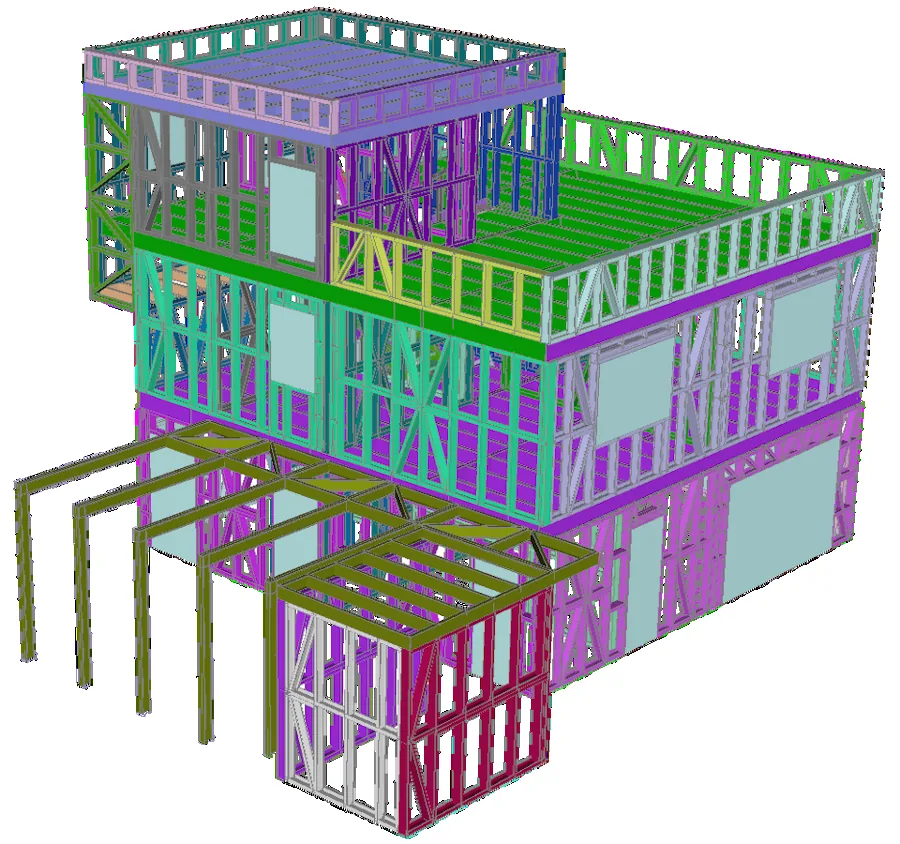 Structura metalică a proiectului CasaFP01