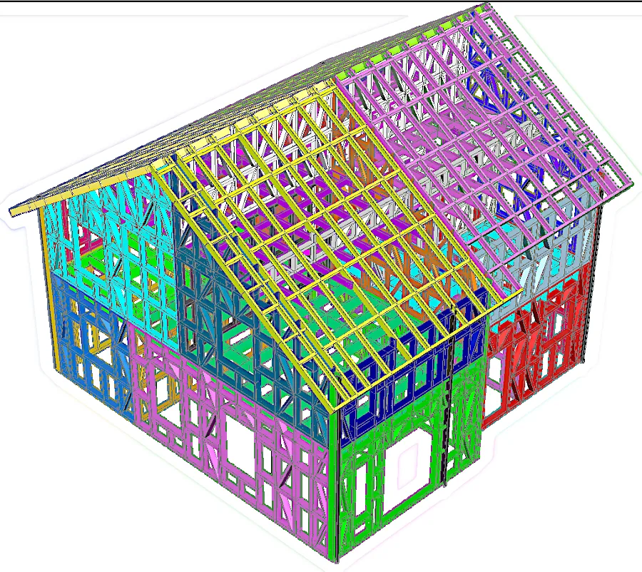 Structura metalică a proiectului CasaGB091