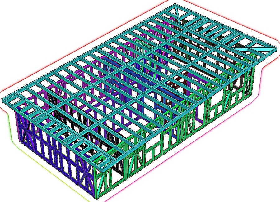 Structura metalică a proiectului CasaMicro60C