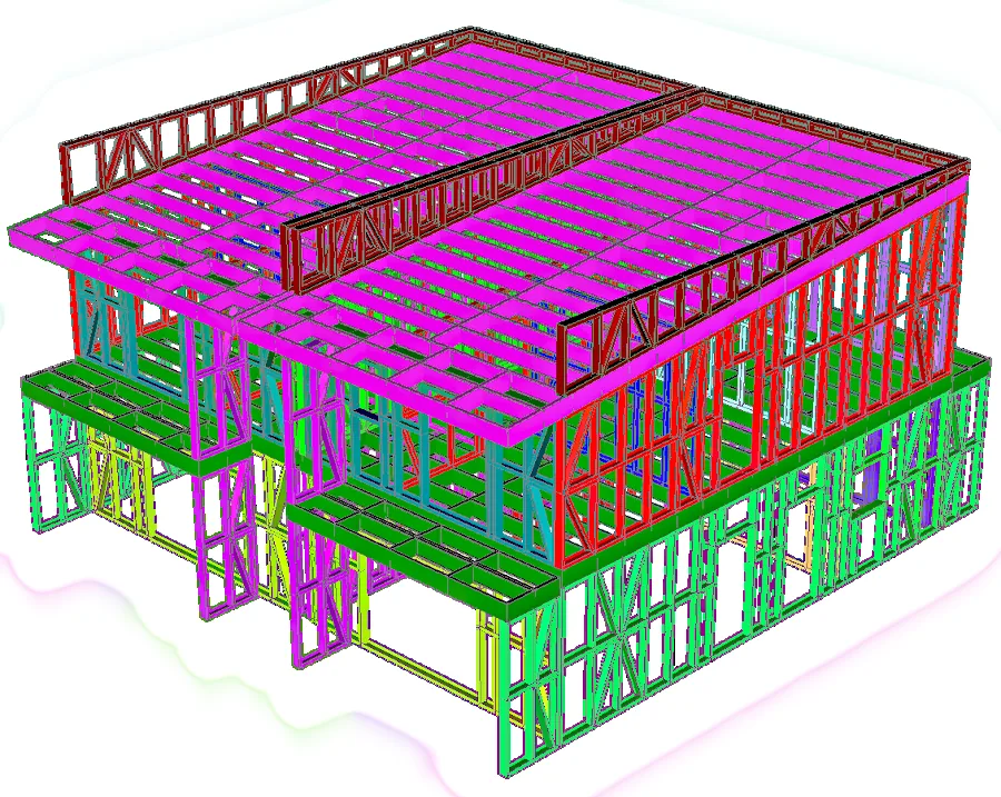 Structura metalică a proiectului CasaPC05 duplex