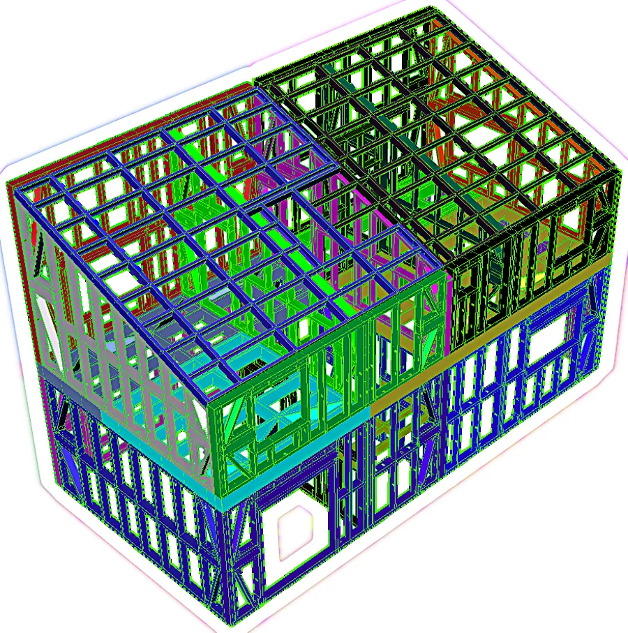 Structura metalică a proiectului CasaVT088