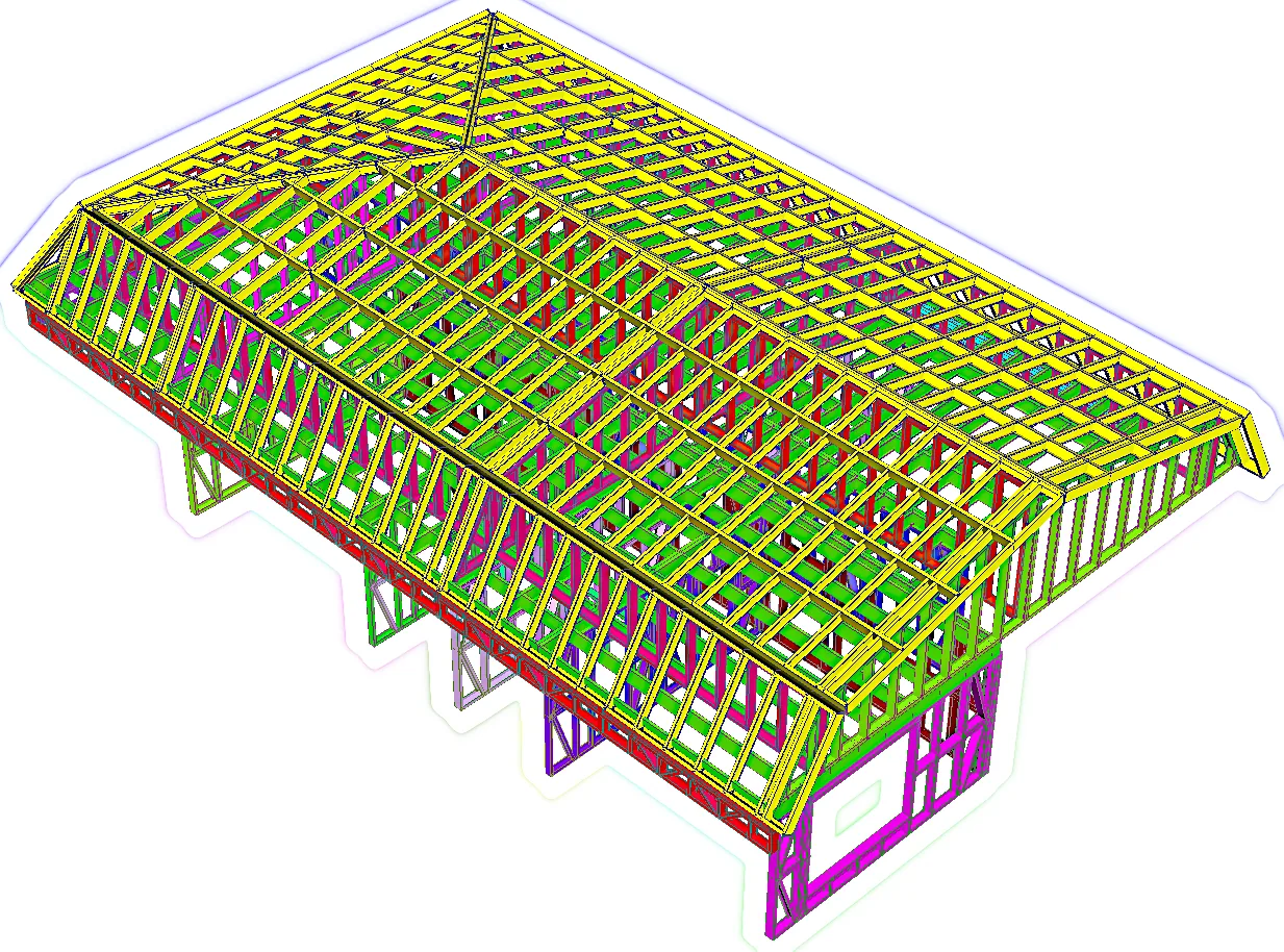 Structura metalică a proiectului MansardaML021