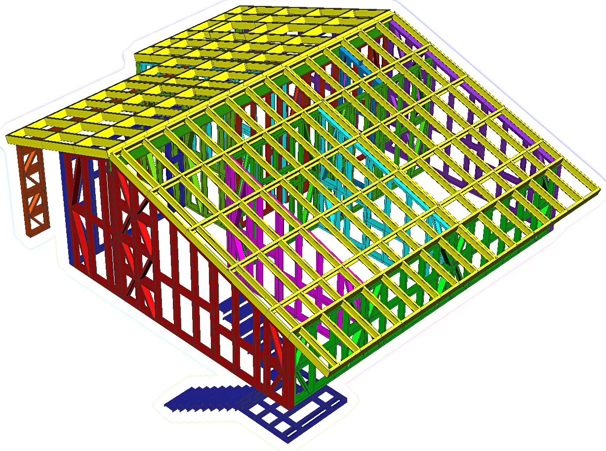 Structura metalică a proiectului MansardaSP013