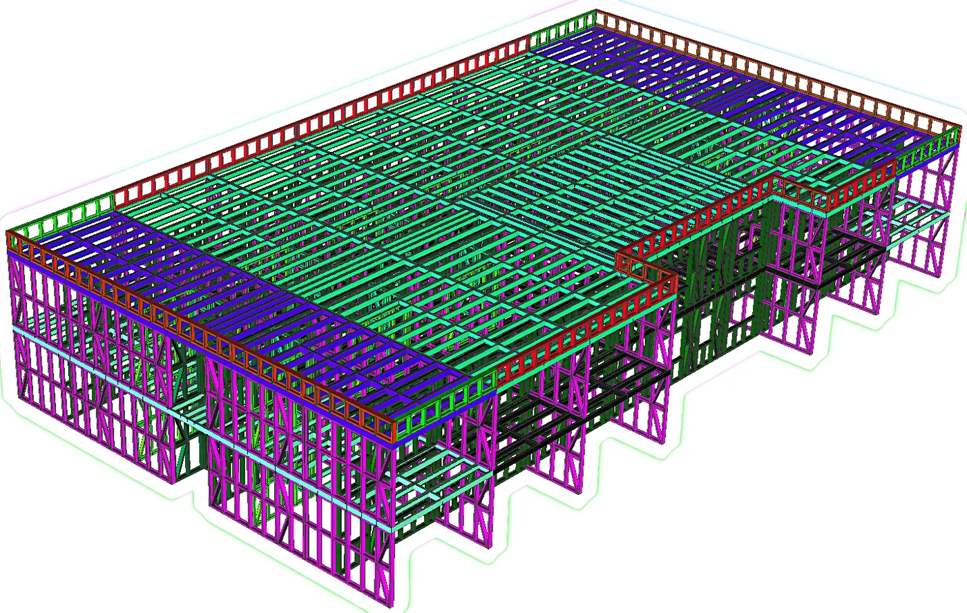Structura metalică a proiectului Pavilion cazare Pensiune UD09