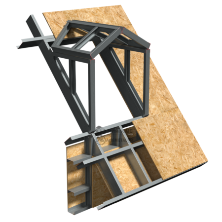6.4.0 – Acoperis cu panta – detaliu de lucarna – dispunere structura