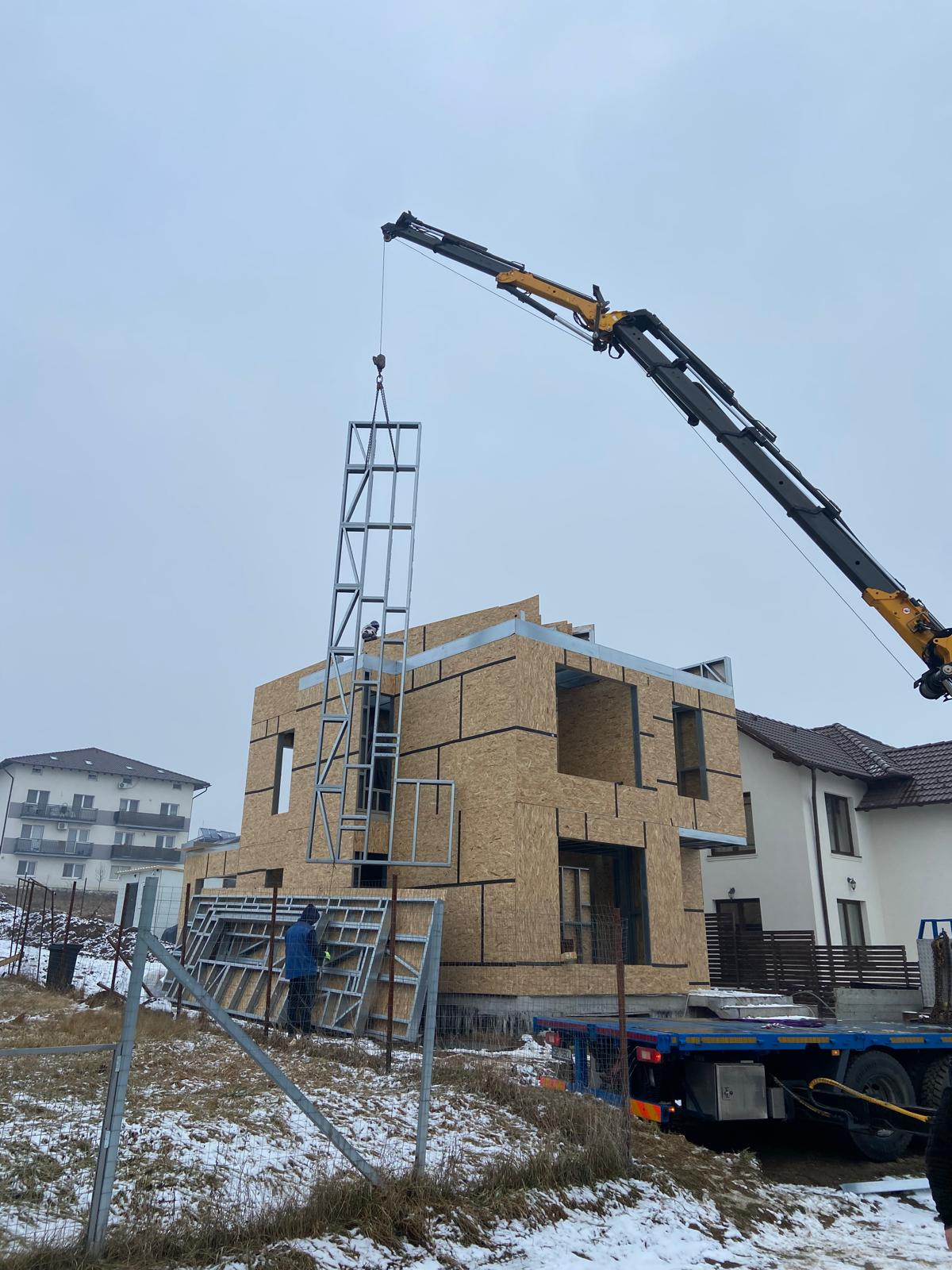 Construcții LSF cu structură metalică ușoară, proiectată precis pentru o casă eficientă energetic