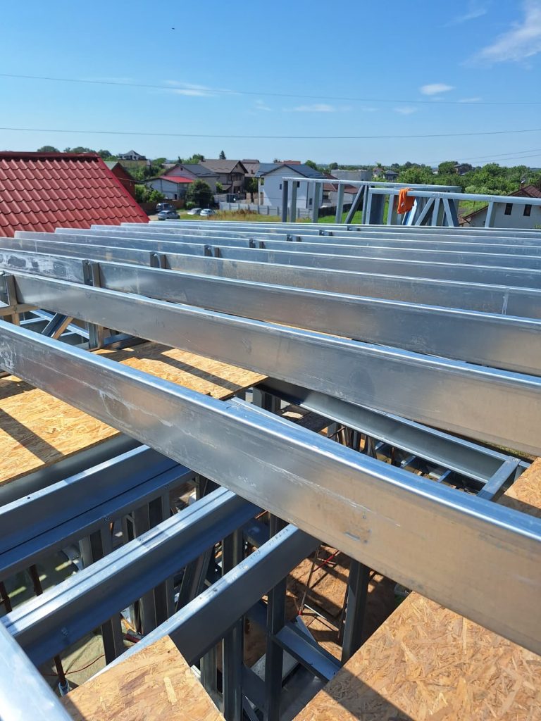 Proiect casă pe structură metalică cu design modern și eficiență energetică